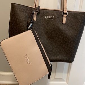 Guess purse with matching wristlet